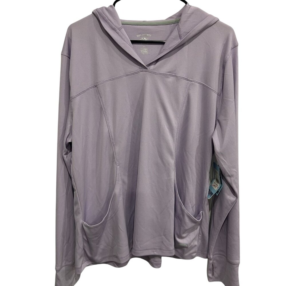 Reel Legends Freeline Womens Pullover Hoodie XL Lavender Lightweight Pockets NWT